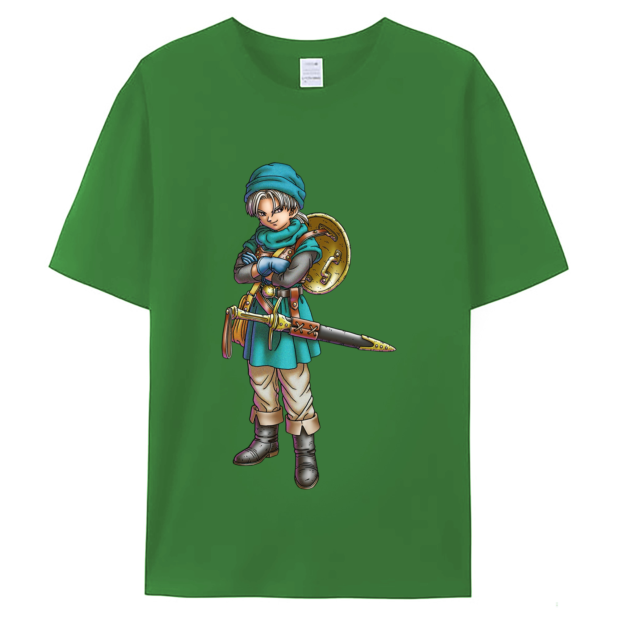 （画像用） ドラゴンクエスト Doragon Kuesuto Dragon Quest レディースカジュアルプリントTシャツ（綿100％）